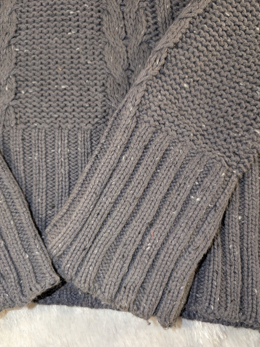 dELiA*s CharcoalGray with Multicolored specks Long-Sleeve Henley Hoodie Sweater - Picture 6 of 15